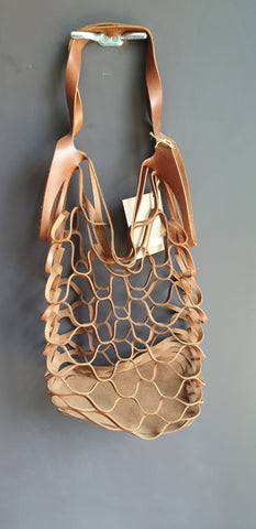 Leather Mesh Tote
