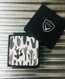 My Hygge Home Cork Backed Coasters Set of 4 Black Gift Boxed, Cactus
