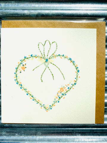 Heart Embroidery Card from Norma with Love