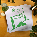Gatbi Girls Christmas in Canberra Greeting Card