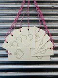 10-Pack Heart Embroidery Gift Tags from Norma with Love