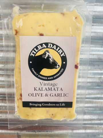 Kalamata Olive & Garlic Cheddar Cheese 150g