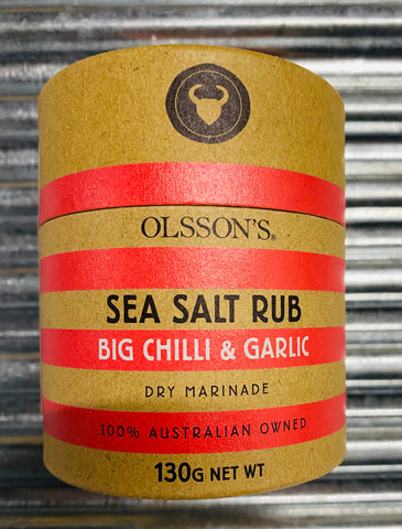 Olsson's Sea Salt Rubs - Big Chilli and Garlic 130g