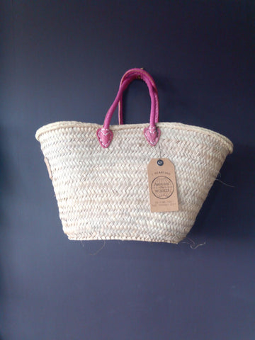 Market Basket Pink Leather Straps medium