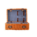 2 Wines Picnic Basket Perfect for two (Honey Brown)