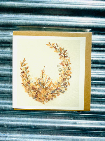 Wreath Pressed Flower Card from Norma with Love