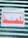 Gatbi Girls Canberra Skyline Red Greeting Card