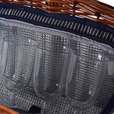 Butterfly Picnic Basket (Honey Brown) with Zip Cooler