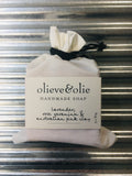 Olieve&Olie Handmade Soap Lavender, Rose Geranium & Australian Pink Clay (3 x 80g per pack)