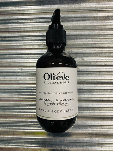 Olieve&Olie Hand & Body Cream Lavender, Rose Geranium & Sweet Orange 200ml