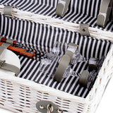 2 Wines Picnic Basket Perfect for two (White)