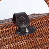 Butterfly Picnic Basket (Honey Brown) with Zip Cooler